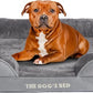 The Dog’s Bed, Orthopedic Standard Foam Waterproof Dog Bed with Standard Support, Large Silver Grey Plush, Waterproof, Supportive Dog Bed with Replaceable Covers, Veterinary Approved