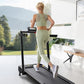 Smart Treadmill with 9% Auto Incline, Hiking and Running Walking Pad Treadmills for Home Office, Treadmill with UREVO APP, AI Powered Music Course, HIIT Programs Synced to Scenic Route, One-Click Mute