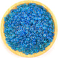 WAYBER Glass Stones, 1Lb/460g Irregular Sea Glass Pebbles Non-Toxic Artificial Crystal Gemstones for Aquarium Turtle Tank Vase Filler Terrarium Flowerpot Decoration, Lake Blue