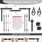 Pilates Bar Kit with Resistance Bands,Pilates Bar with Stackable Bands Workout Equipment for Legs,Hip,Waist and Arm,Exercise Fitness Equipment for Women & Men Home Gym Yoga Pilates