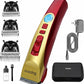 Dog Clippers for Grooming for Thick Heavy Coats/2-Speed Low Noise Rechargeable Cordless Pet Shaver with Stainless Steel 4 Blade for Dogs Pets and Animals