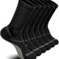 BULLIANT Compression Socks for Men 6Pairs, Athletic Crew Socks Cushioned For Men Sports Running-Arch Support