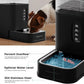 Gardner Pet Automatic Dog Water Dispenser Gravity Waterer with Stainless Steel Bowl Water Dispenser 8.5L Large Capacity Water Feeder for Dogs Cats Pets, BPA-Free Noise-Free (Black, 8.5L)