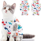 SUNFURA Cat Recovery Suit, Kitten Surgical Full Bodysuit for Abdominal Wound Protector Anti Licking After Surgery, Professional Bandages Cone E-Collar Alternative for Small Male & Female Pets