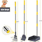 Niubya Pooper Scooper for Dogs, Metal Poop Scooper Tray Spade and Rake Set, Poop Scoop with Adjustable Long Handle, Dog Pooper Scooper for Pet Waste Removal