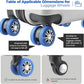 8 Pcs Upgrade Luggage Wheel Covers, Carry On Luggage Suitcases,Wear-Resistant, Anti-Noise, Silicone Wheel Protective Covers for 2-2.4" Spinner Wheel,Essential Travel Accessories (Blue)