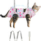 Cat Grooming Hammock, Self-Adherent Wrap for Cutting Nails, Anti-Escape Calming Grooming Bag for Medicine, Nail Clipping, Teeth Brushing, Ear Cleaning