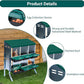 Nesting Boxes for Chickens, Chickens Laying Boxes for Chicken Coop with Legs, 6 Compartments Chicken Nesting Boxes, with Removable Tray, Easy Cleaning, for Hens Outdoor Chicken Coop Farm Yard, Green