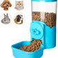 VANNON Small Animal Hanging Automatic Food Dispenser, 35oz Gravity Pet Feeder for Cage, Food Bowl for Rabbit Puppy Cat Ferret Guinea Pig Chinchilla Parrot (Blue)
