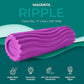 Oceanfoam Ripple Travel Foam Roller (11" x 3.35") Firm Mini Foam Roller for Physical Therapy, Deep Tissue Massage, Back Pain - High Density, Ergonomic Wave Textured - Yoga, Pilates, Exercise (Magenta)