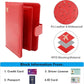 Melsbrinna Rfid Passport Holder for Travel women/Men, Cute Passport Wallet Rfid Blocking Card Slots, Rfid Passport Cover/CaseTravel Wallet, Passport Book Holder (1, Red2)