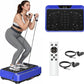 soges Vibration Plate Exercise Machine with Resistance Bands, Vibrating Plate for Lymphatic Drainage, Whole Body Vibrate Equipment, Home Fitness Workout Weight Loss Sports