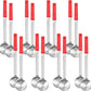 16 Pcs Portion Control Serving Spoons, Restaurant Measuring Serving Ladle Utensils, Portion Control Slotted Scoops for Weight Loss, Solid and Perforated Scoops(Red,2 oz)