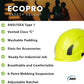 Land Helmets EcoPro Safety Helmet - ANSI/ISEA Z89.1-201 Type 1 Class C Vented - OSHA Approved - Lightweight Helmet with 6 Pt Suspension for Arborist, Industrial & Fall Protection
