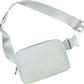 ODODOS Unisex Mini Belt Bag with Adjustable Strap Small Fanny Pack for Workout Running Traveling Hiking, Light Grey