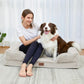 Comfort Expression Large Dog Beds Waterproof Orthopedic Foam Dog Sofa Beds Comfy Pet Bed with Washable Removable Cover & Non-Slip Bottom(Large,Beige)