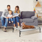 Veehoo Outdoor Elevated Dog Bed, Raised Dog Cot for Small Medium Dogs, Cooling Washable Waterproof Pet Hammock Beds with Slope Headrest, Breathable Mesh and Sturdy Frame, M, Grey, CWC2204