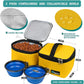 PetAmi Dog Travel Bag, Travel Pet Bag Organizer, Dog Food Travel Bag with Food Container and Bowls, Dog Travel Supplies Gift Accessories for Weekend Camping, Dog Cat Diaper Bag (Yellow, Medium)