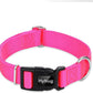 Hyhug Pets Classic Regular Heavy Duty Nylon Dog Collar with Easy to Put On & Off Buckle. (Small, Hot Pink)