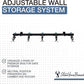 StoreYourBoard Lone Peak Ski Storage Rack, Wall Mount Organizer Holds 5 Pairs of Skis and Poles, Supports 300 lbs, 46 in x 8 in x 3.5 in