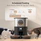 VOLUAS Automatic Cat Feeders for Two Cats,Stainless Steel 5L Pet Feeder for Cats and Dogs Timed Cat Feeder Pet Dry Food Dispenser, Silver Black
