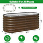 SnugNiture Galvanized Steel Raised Garden Bed, 4x2x2 ft, Outdoor Oval Deep Root Planter Box for Growing Vegetables, Flowers and Fruits