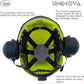 UNINOVA Arborist Helmet Forestry Helmet Chainsaw Helmet with Visor and Earmuffs,OSHA Safety Hard Hat Helmet for Logging Trimming Mowing Climbing Tree Service Garden Work