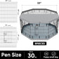 PJYuCien Dog Playpen, 8 Panels 30”H Dog Playpen Indoor with Grey Bottom Pad and Top Cover, Metal Foldable Dog Pen for Indoor Use, Better for Small Medium Animals, Grey