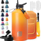 1 Gallon Water Bottle Insulated | Thickened Stainless Steel Vacuum Metal Water Jug | Portable Sports Large for Gym and Hiking with Straw, Carrier Bag, Handle Strap | BPA-Free 128 oz