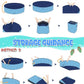 Giant Dog Pool 97"x16", Hyperzoo Foldable Dog Swimming Pool, Hard Plastic PVC Leakproof Doggie Wading Collapsible Pet Bathing Tub for Puppy Small Medium Large Dogs and Kids, Blue