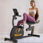 Recumbent Exercise Bike, Stationary Bikes for Home Magnetic Recumbent Bike with Adjust Seat for Adults Seniors, 300LB Capacity & 8-level Resistance, LCD Monitor and Heart Rate Handle