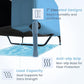 42" 2-in-1 Dog House for Medium Dogs, Elevted Dog House Outdoor/Indoor, Puppy Shelter Outside,Water Resistant 600D PVC and Durable 2x1 Textilene Raised Dog Bed(Blue)