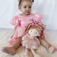 Soft Baby Doll Toys (16''), My First Baby Rag Doll for 1 Year-Old Girl Birthday Gift, Christmas Plush Toys Gift for Toddler Kids Infants-Princess-Coral