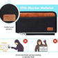 Real Leather Wallet RFID Family Passport Holder Waterproof Travel Essentials (Black)