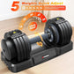 XDDIAS Adjustable Dumbbell Set of 2, 25/55/80LB Dumbbell Set-1Sec Adjustable Weights-5/10 in 1 Free Weights Dumbbells Set with Effortless Tray/No-Slip Handle-Compact Size for Women/Men at Home Gym