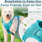 BARKBAY Dog Harness No Pull with ID Tag Pocket - Heavy Duty, Reflective, Easy Control for Large Dogs(Ocean Blue,M)