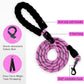 IVY&LANE No Pull Dog Harness for Large Dogs, Dog Vest Harness with Leash, Safety Belt and Storage Strap, Fully Adjustable Harness, 360° Reflective Strip, Soft Handle (Fuchsia Pink, L)