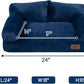 Hollypet Fluffy Plush Pet Cat Couch Sofa Soft Calming Pet Dog Sofa Beds for Medium Small Cats and Dogs, Cobalt Blue