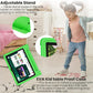 Kids Tablet 10.1 inch Android 14 Octa-Core 64GB 6000mAh Kids Space Parental Control 1280 * 800 HD Touchscreen Shockproof Case Dual Camera Gift for Toddler Children (Green)