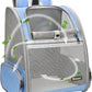 Texsens Pet Backpack Carrier for Small Cats Dogs | Ventilated Design, Safety Straps, Buckle Support, Collapsible | Designed for Travel, Hiking & Outdoor Use (Blue)