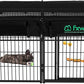 FXW Homeplus Unleashed Indoor Dog Playpen - Stress-Free and Safe Play, Heavy Duty 24 Inch 8 Wire Panels with Playpen Cover for Puppy and Small Dogs, Black│Patented