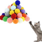 Cat Toy Balls, 20Pcs Premium Soft Pom Pom Balls for Kittens, 1,9'' Funny Interactive Cat Pompom Toys for Bored Indoor Cats Playing Plush Balls for Craft DIY Decorations, Cute Kitten Kitty Toys.