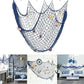 Rosoz Nautical Decorative Fishing Net, Sea Theme Fish Net Decor for Party/Wall Decoration Background,Blue,79inch x 59inch