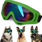 Large Dog Sunglasses With Adjustable Strap UV Protection, Windproof Puppy Eyewear, Suitable for Medium-Large Pets, Eyes Protection, Soft Goggles (Green Frame)