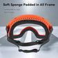Dog Sunglasses UV Protection Clear Dog Goggles Windproof Glasses with Elastic Straps for Medium-Large Breed, Orange Frame + Clear Lens