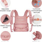 OFY Cat Carrier Puffy Backpack Breathable Small Dog Front Backpack Large Space for Small Dogs, Drawstring & Water-Resisant Pet Bag for Travel Hiking, Lotus Pink Patent Pending