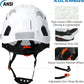 AOLAMEGS Construction Safety Hard Hat - ANSI Z89.1 Type Ι OSHA Approved Safety Helmets with Chin Straps Lightweight Reflective Vented ABS Hard Hats For Men Women Industrial Workwear 6-point Suspension