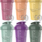 '-6 PACK- 20 OZ Protein Shaker Bottles for Protein Mixes, Shaker Cups for Protein Shakes, Small Shaker Bottle Pack, Shaker Cup, Shakers for protein Shakes (Nature Tones - 6 Pack)