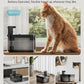DownyPaws Battery Operated Cat Water Fountain, 84oz/2.5L Fursink Wireless Cat Waterer Fountain with Motion Sensor, BPA-Free, Black with 6 Filters