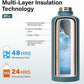 Insulated Water Bottle | Thickened Stainless Steel for Gym and Hiking with Straw, Carrier Bag, Handle Strap | BPA-Free 87 oz